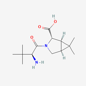 molecular formula C14H24N2O3 B15060100 3-Azabicyclo[3.1.0]hexane-2-carboxylic acid, 3-[(2S)-2-amino-3,3-dimethyl-1-oxobutyl]-6,6-dimethyl-, (1R,2S,5S)- 