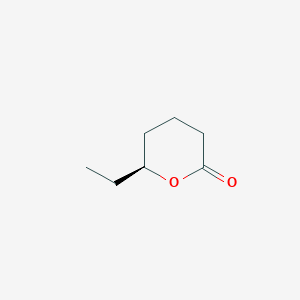 molecular formula C7H12O2 B15060195 2H-Pyran-2-one, 6-ethyltetrahydro-, (6S)- CAS No. 108943-44-8