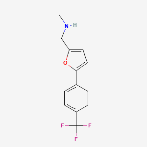 molecular formula C13H12F3NO B15060311 N-Methyl-1-(5-(4-(trifluoromethyl)phenyl)furan-2-yl)methanamine 