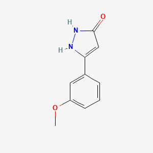 molecular formula C10H10N2O2 B15060332 5-(3-Methoxyphenyl)-1H-pyrazol-3(2H)-one 