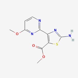 molecular formula C10H10N4O3S B15060370 Methyl 2-amino-4-(4-methoxypyrimidin-2-yl)thiazole-5-carboxylate 
