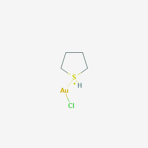 molecular formula C4H9AuClS+ B15060381 Chlorogold;thiolan-1-ium 