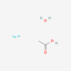 molecular formula C2H6LuO3+3 B15060394 Acetic acid;lutetium(3+);hydrate 