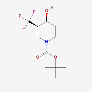 molecular formula C11H18F3NO3 B15060458 tert-butyl (3R,4S)-4-hydroxy-3-(trifluoromethyl)piperidine-1-carboxylate 