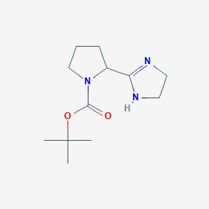 molecular formula C12H21N3O2 B15060480 tert-butyl 2-(4,5-dihydro-1H-imidazol-2-yl)pyrrolidine-1-carboxylate 