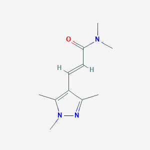 molecular formula C11H17N3O B15060491 N,N-Dimethyl-3-(1,3,5-trimethyl-1H-pyrazol-4-yl)acrylamide 