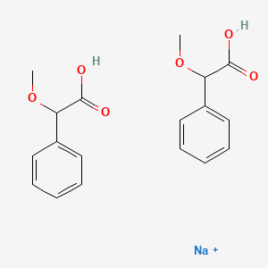 molecular formula C18H20NaO6+ B15060492 sodium;2-methoxy-2-phenylacetic acid 