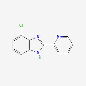 molecular formula C12H8ClN3 B15060494 4-chloro-2-(pyridin-2-yl)-1H-1,3-benzodiazole 