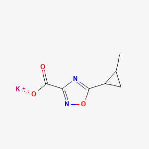 molecular formula C7H7KN2O3 B15060576 Potassium 5-(2-methylcyclopropyl)-1,2,4-oxadiazole-3-carboxylate 