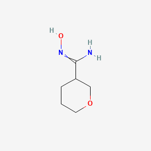 molecular formula C6H12N2O2 B15060580 N'-hydroxyoxane-3-carboximidamide 