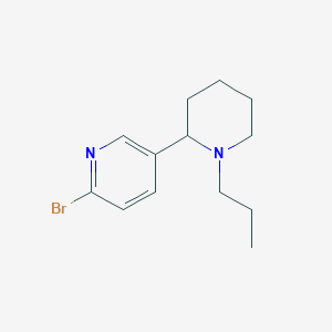 molecular formula C13H19BrN2 B15060585 2-Bromo-5-(1-propylpiperidin-2-yl)pyridine 
