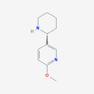 molecular formula C11H16N2O B15060599 (R)-2-Methoxy-5-(piperidin-2-yl)pyridine 