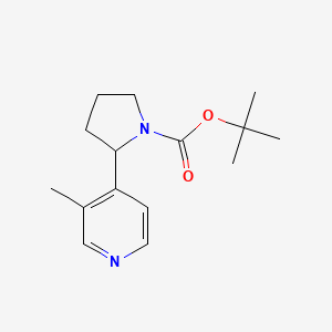 molecular formula C15H22N2O2 B15060608 tert-Butyl 2-(3-methylpyridin-4-yl)pyrrolidine-1-carboxylate 