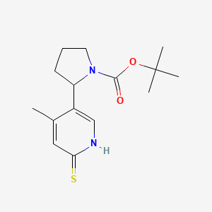 molecular formula C15H22N2O2S B15060691 tert-Butyl 2-(6-mercapto-4-methylpyridin-3-yl)pyrrolidine-1-carboxylate 