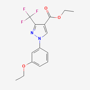 molecular formula C15H15F3N2O3 B15060705 Ethyl 1-(3-ethoxyphenyl)-3-(trifluoromethyl)-1H-pyrazole-4-carboxylate 