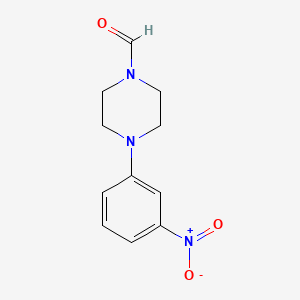 molecular formula C11H13N3O3 B15060716 4-(3-Nitrophenyl)piperazine-1-carbaldehyde 