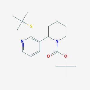 molecular formula C19H30N2O2S B15060895 tert-Butyl 2-(2-(tert-butylthio)pyridin-3-yl)piperidine-1-carboxylate 