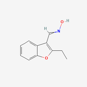 molecular formula C11H11NO2 B15060908 N-[(2-ethyl-1-benzofuran-3-yl)methylidene]hydroxylamine 