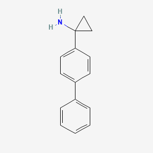 molecular formula C15H15N B15060930 1-(4-Biphenylyl)cyclopropanamine 
