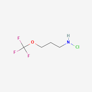 molecular formula C4H7ClF3NO B15060952 N-chloro-3-(trifluoromethoxy)propan-1-amine 