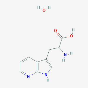 molecular formula C10H13N3O3 B015061 2-Amino-3-(1H-pyrrolo[2,3-b]pyridin-3-yl)propanoic acid hydrate CAS No. 7146-37-4