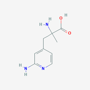 molecular formula C9H13N3O2 B150610 2-Amino-3-(2-aminopyridin-4-yl)-2-methylpropanoic acid CAS No. 136485-48-8