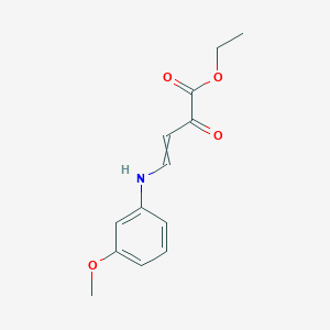 molecular formula C13H15NO4 B15061036 Ethyl 4-(3-methoxyanilino)-2-oxobut-3-enoate 
