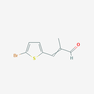 molecular formula C8H7BrOS B15061145 3-(5-Bromothiophen-2-yl)-2-methylprop-2-enal 