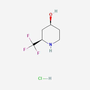 molecular formula C6H11ClF3NO B15061169 cis-2-(Trifluoromethyl)piperidin-4-ol HCl 