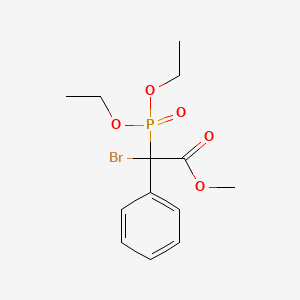 molecular formula C13H18BrO5P B15061179 A-(diethoxyphosphinyl)-, methyl ester 