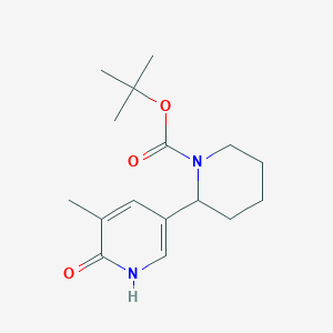 molecular formula C16H24N2O3 B15061211 tert-Butyl 2-(6-hydroxy-5-methylpyridin-3-yl)piperidine-1-carboxylate 