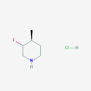 molecular formula C6H13ClFN B15061311 trans-3-Fluoro-4-methylpiperidinehydrochloride 