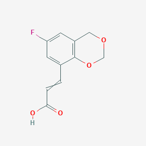 molecular formula C11H9FO4 B15061367 3-(6-fluoro-4H-1,3-benzodioxin-8-yl)prop-2-enoic acid 