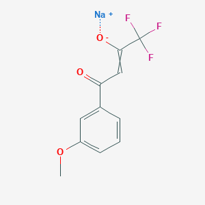 molecular formula C11H8F3NaO3 B15061397 Sodium 1,1,1-trifluoro-4-(3-methoxyphenyl)-4-oxobut-2-en-2-olate 