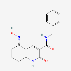 molecular formula C17H17N3O3 B15061420 N-benzyl-5-hydroxyimino-2-oxo-1,6,7,8-tetrahydroquinoline-3-carboxamide 