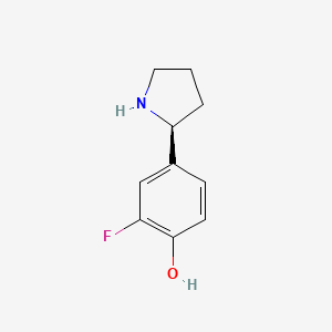 molecular formula C10H12FNO B1506145 4-((2S)Pyrrolidin-2-YL)-2-fluorophenol 