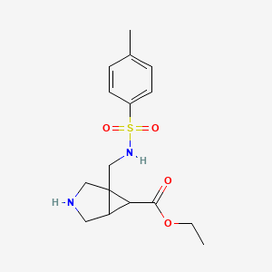 molecular formula C16H22N2O4S B15061461 Ethyl 1-[(4-methylbenzenesulfonamido)methyl]-3-azabicyclo[3.1.0]hexane-6-carboxylate 