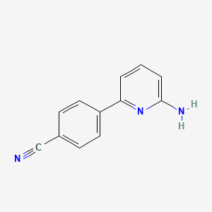 molecular formula C12H9N3 B15061503 4-(6-Aminopyridin-2-yl)benzonitrile 