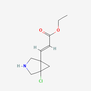 molecular formula C10H14ClNO2 B15061583 ethyl (2E)-3-{5-chloro-3-azabicyclo[3.1.0]hexan-1-yl}prop-2-enoate 