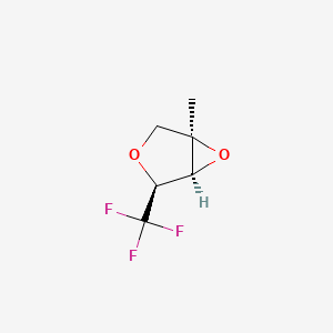 molecular formula C6H7F3O2 B15061588 rac-(1R,4S,5S)-1-methyl-4-(trifluoromethyl)-3,6-dioxabicyclo[3.1.0]hexane 