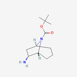molecular formula C12H22N2O2 B15061664 tert-butyl (1S,5R,6R)-6-amino-8-azabicyclo[3.2.1]octane-8-carboxylate 