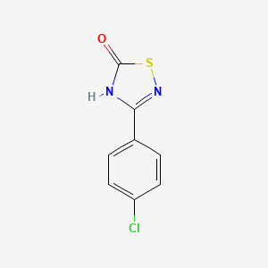 molecular formula C8H5ClN2OS B15061797 3-(4-chlorophenyl)-1,2,4-thiadiazol-5(4H)-one 