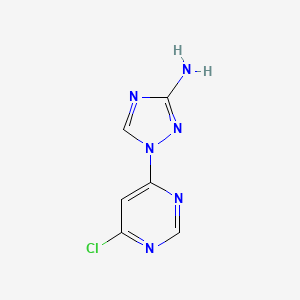 molecular formula C6H5ClN6 B1506180 1-(6-Chloropyrimidin-4-yl)-1H-1,2,4-triazol-3-amine CAS No. 1260850-75-6