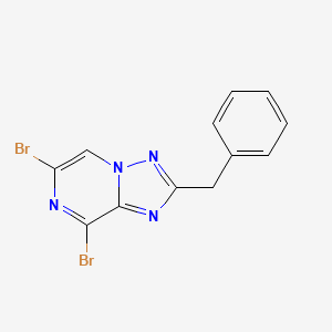 molecular formula C12H8Br2N4 B15061816 2-Benzyl-6,8-dibromo-[1,2,4]triazolo[1,5-a]pyrazine 
