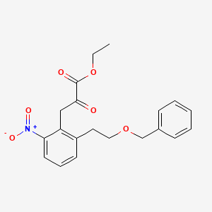 molecular formula C20H21NO6 B15061819 Ethyl 3-(2-(2-(benzyloxy)ethyl)-6-nitrophenyl)-2-oxopropanoate 