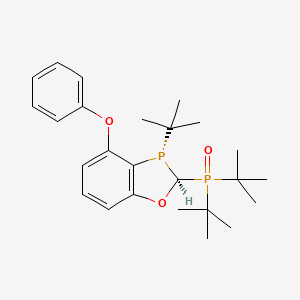 molecular formula C25H36O3P2 B15061869 di-tert-butyl((2S,3S)-3-(tert-butyl)-4-phenoxy-2,3-dihydrobenzo[d][1,3]oxaphosphol-2-yl)phosphine oxide 
