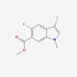 molecular formula C11H9FINO2 B15061934 methyl 5-fluoro-3-iodo-1-methyl-1H-indole-6-carboxylate 