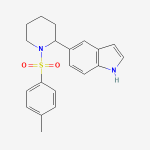 molecular formula C20H22N2O2S B15061995 5-(1-Tosylpiperidin-2-yl)-1H-indole 