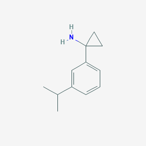 molecular formula C12H17N B1506200 Cyclopropanamine, 1-[3-(1-methylethyl)phenyl]- 
