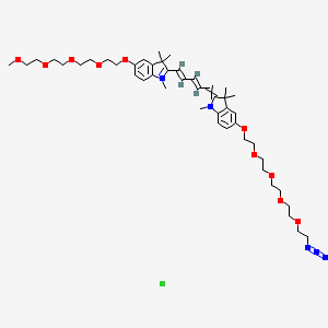 N-methyl-N'-methyl-O-(m-PEG4)-O'-(azide-PEG4)-Cy5